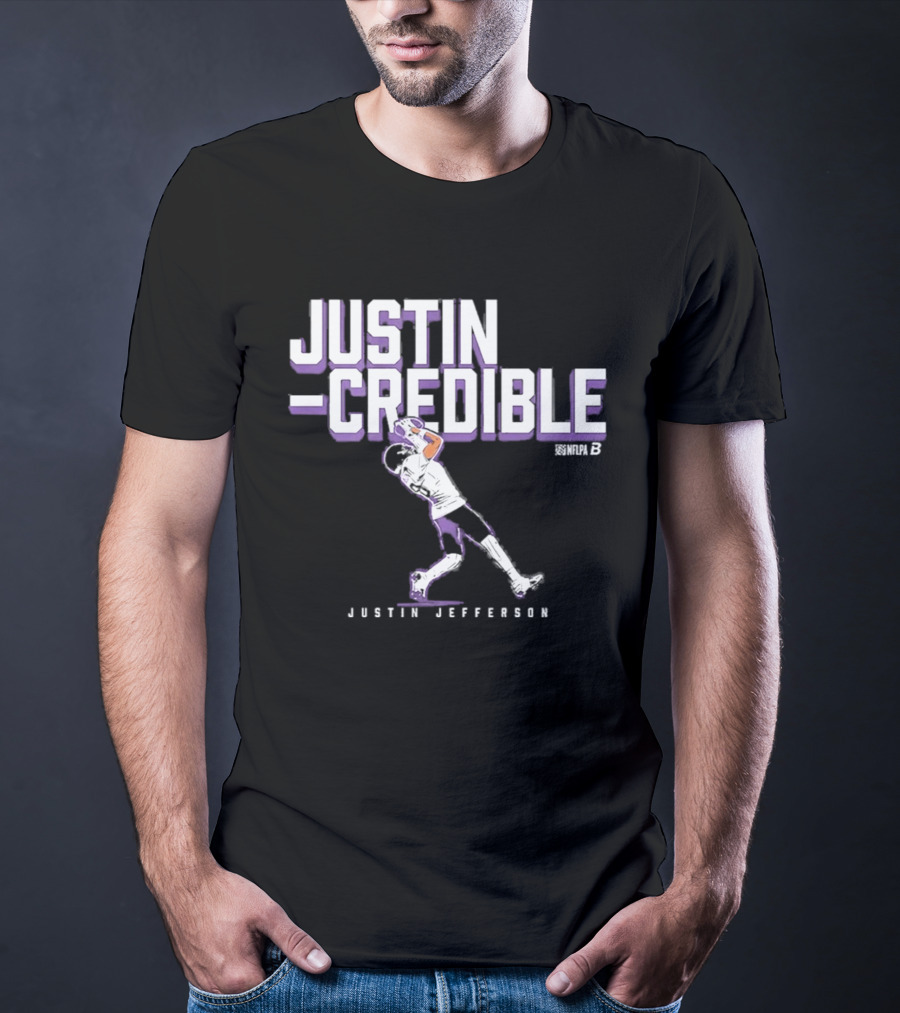 Justin Jefferson Justin Credible Minnesota Vikings Team 18 Football Player T-Shirt