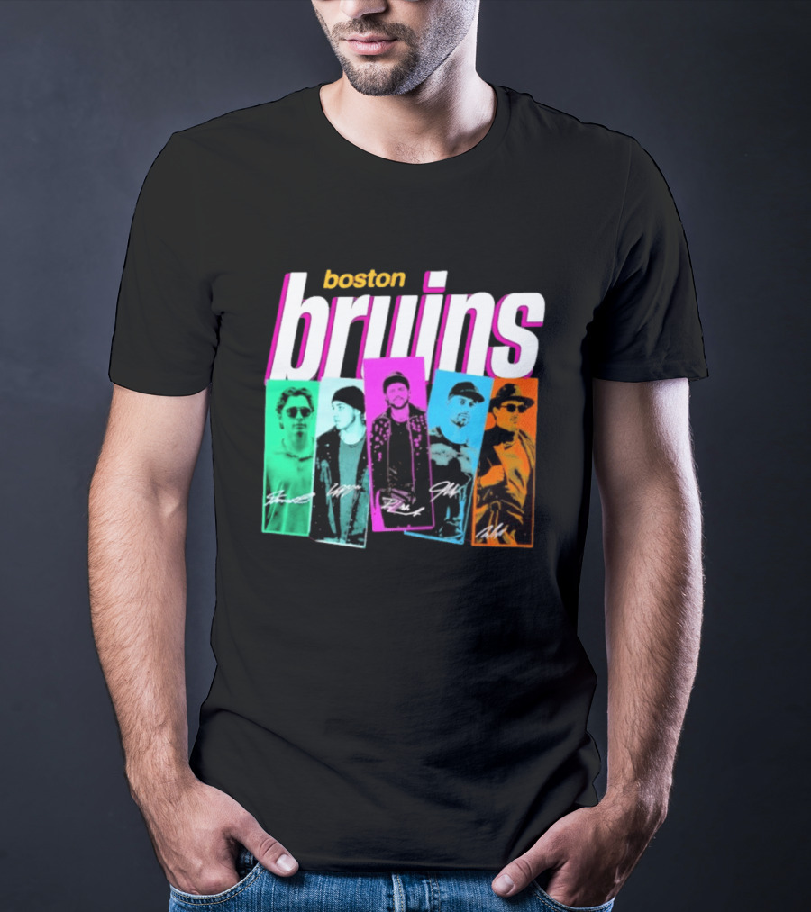 Boston Bruins Boy Band 2026 Player Portraits T-Shirt