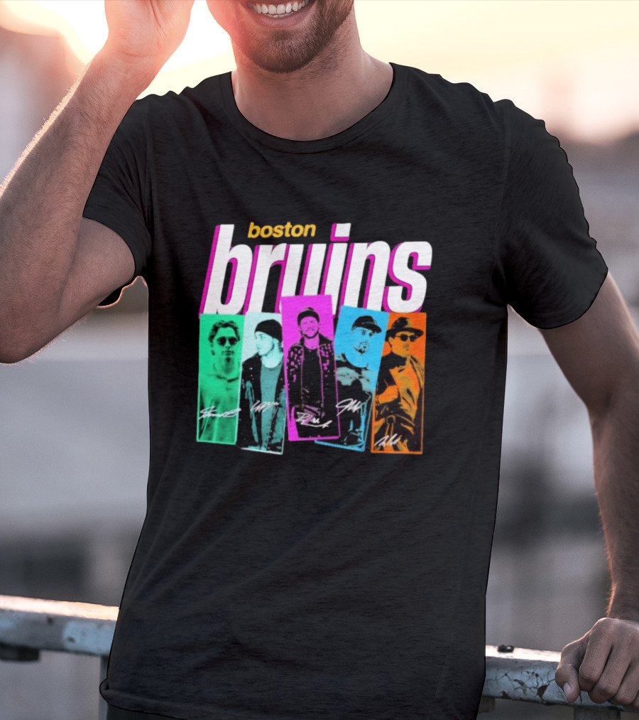 Boston Bruins Boy Band 2026 Player Portraits T-Shirt