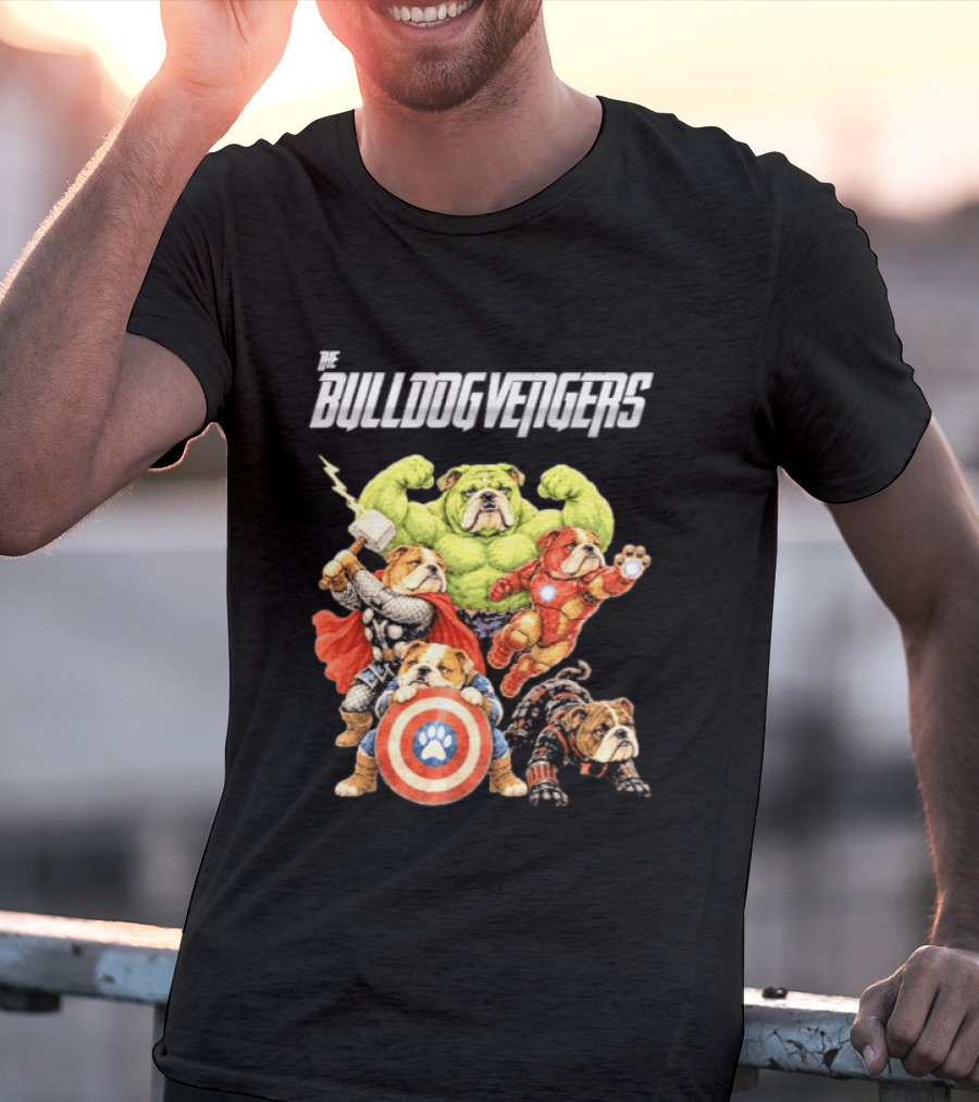 Bulldog Avengers 2026 Superhero Team Marvel T-Shirt