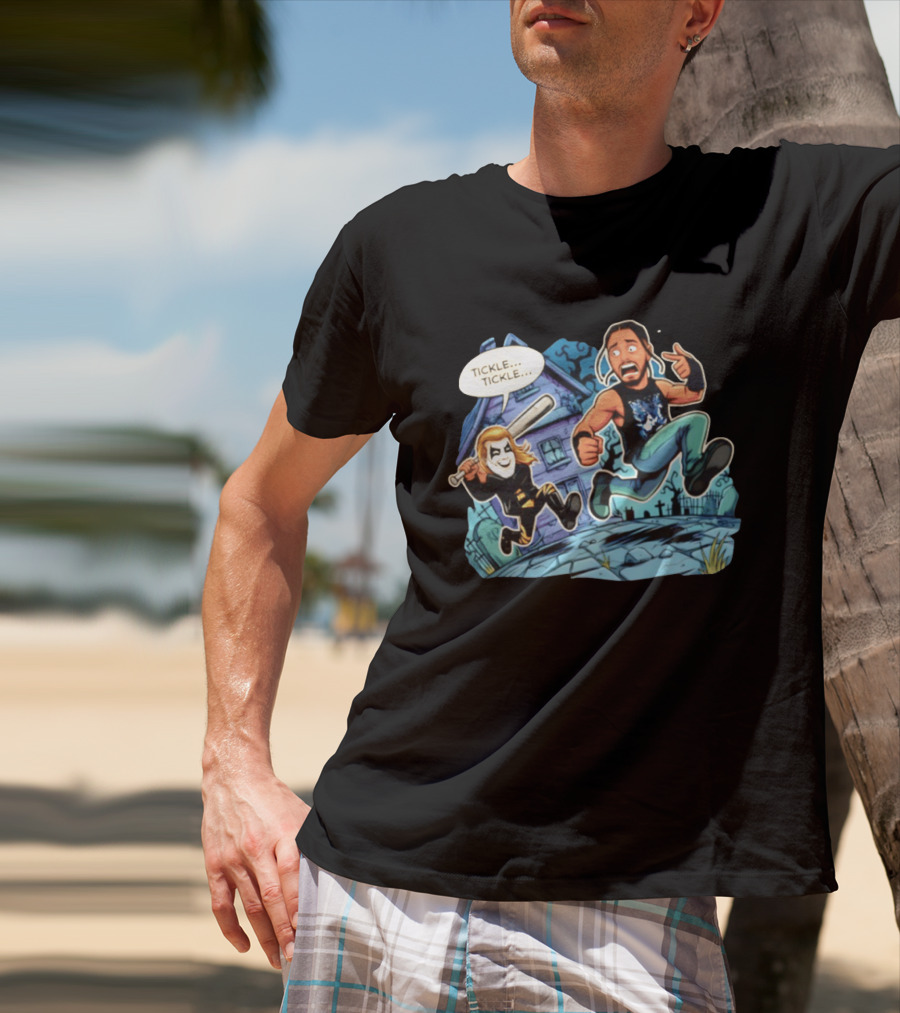 Halloween Cartoon Chase Tucker Remy Tickle Tickle Baseball Bat Haunted House T-Shirt