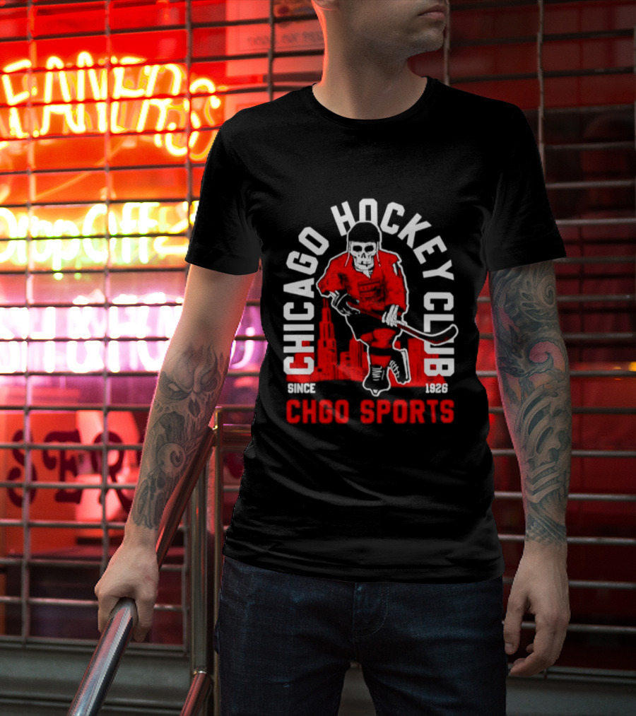 CHGO Sports Chicago Hockey Club Since 1926 Player T-Shirt