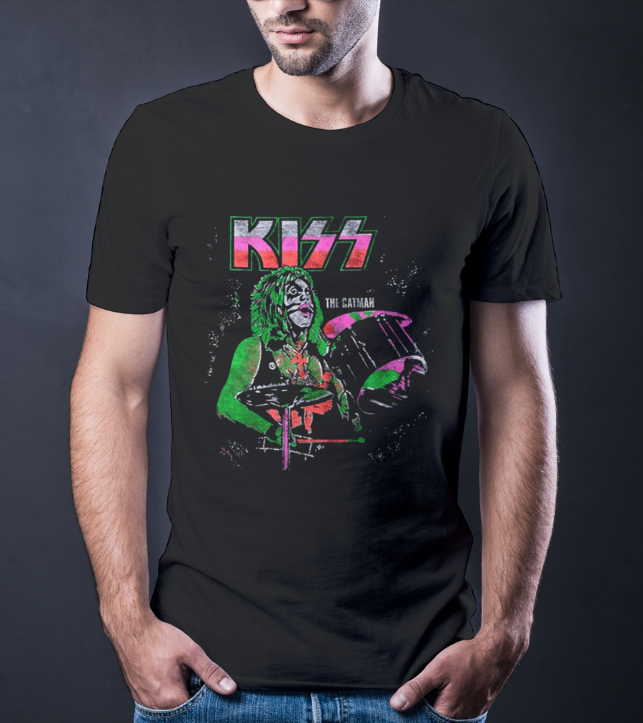 Kiss The Catman Peter Criss 70s Ben Cooper Action Figures Halloween 2026 T-Shirt