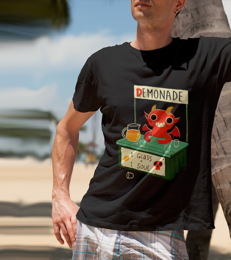 Demonade 1 Glass 1 Soul Devil Lemonade Stand T-Shirt