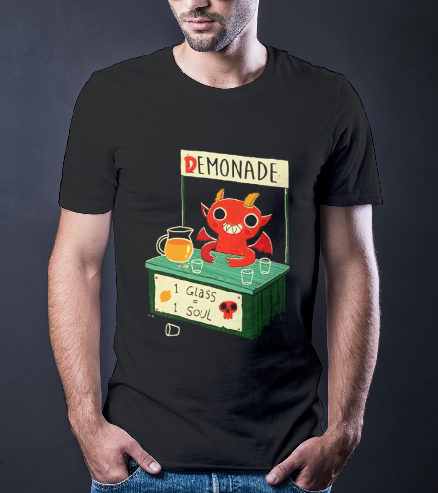 Demonade 1 Glass 1 Soul Devil Lemonade Stand T-Shirt