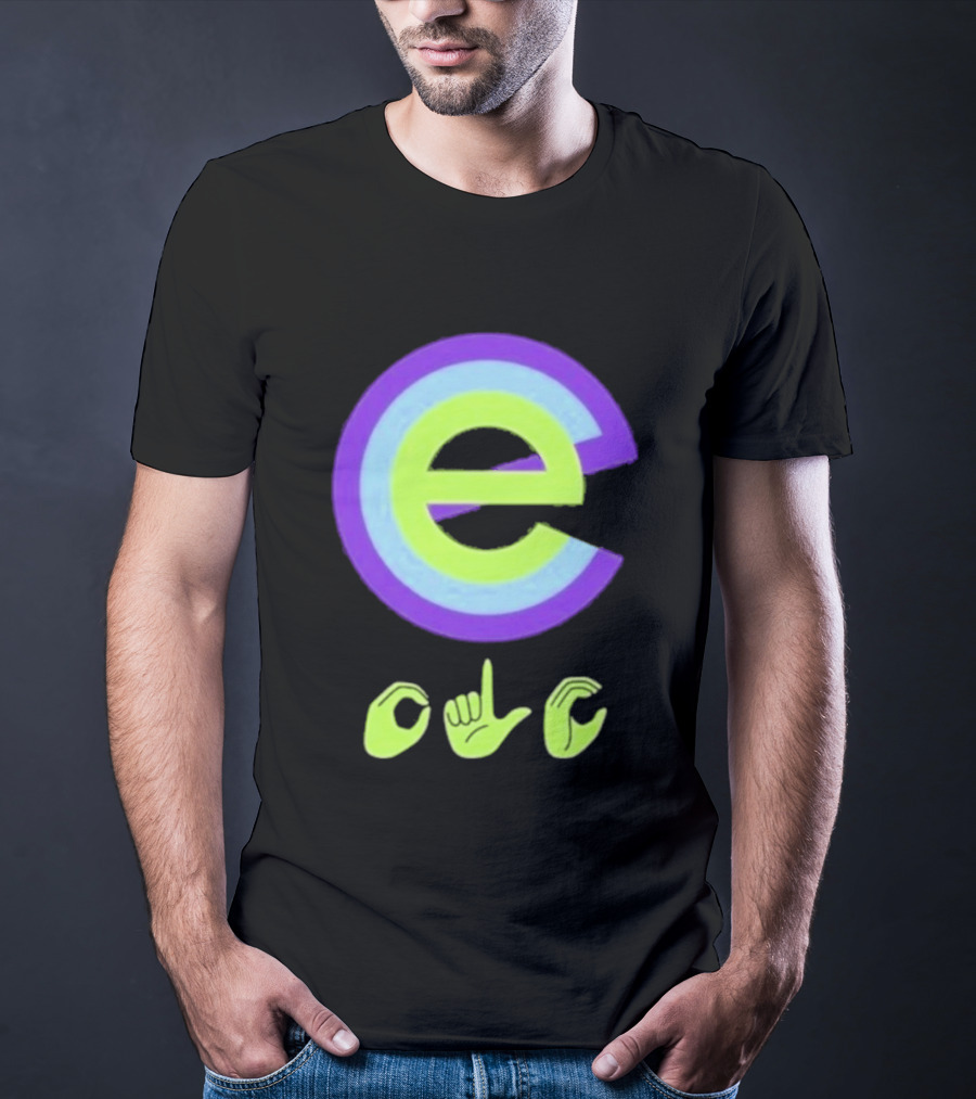 Inclusive E Sign Language Symbol DHH T-Shirt