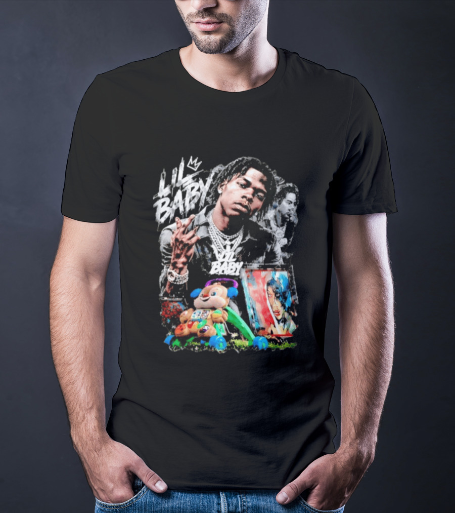 Lil Baby Toys And Painting Style With Diamond Chains T-Shirt