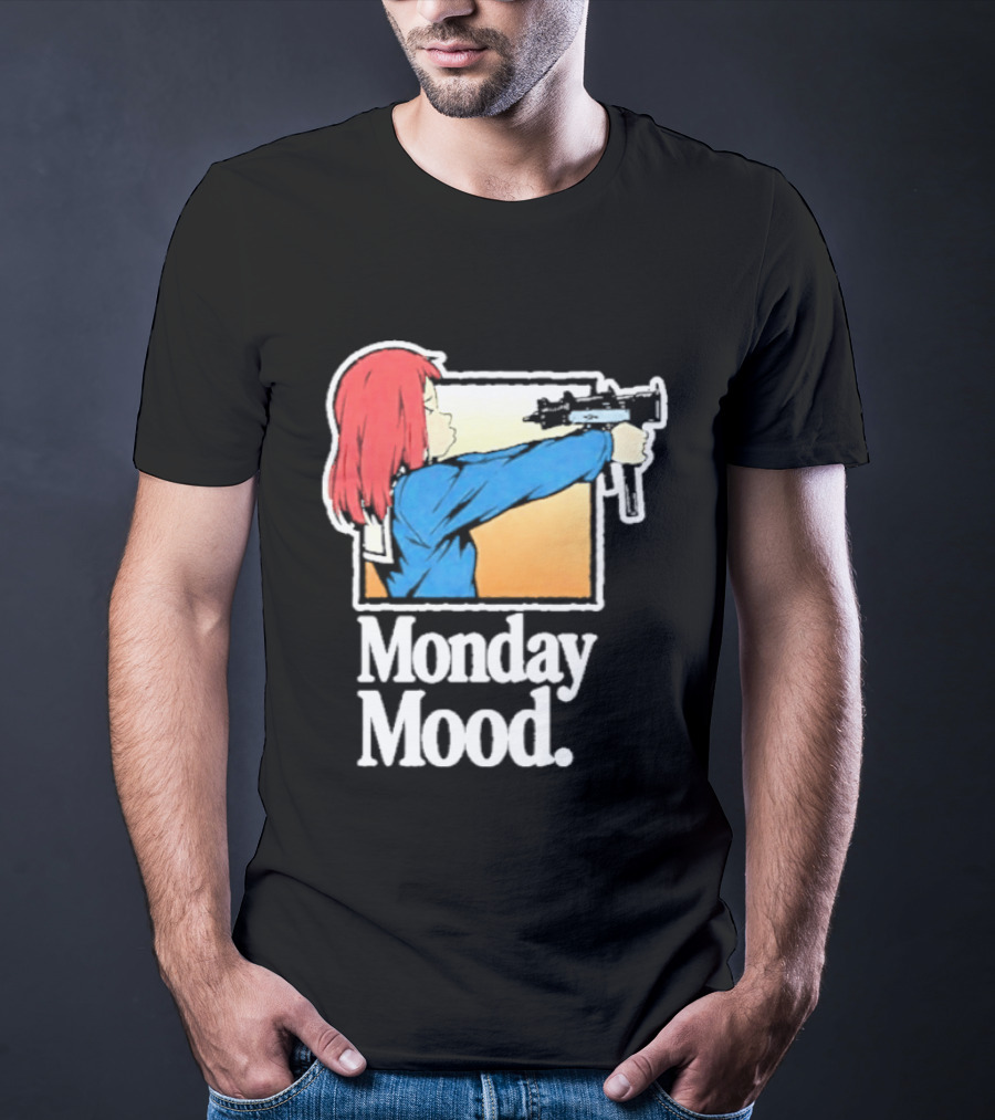 Mamimi Samejima Fooly Cooly Monday Mood Anime Gun Playful Vibe T-Shirt