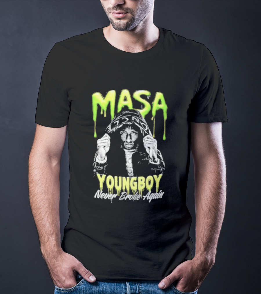 Masa Youngboy Never Broke Again Green Drip T-Shirt