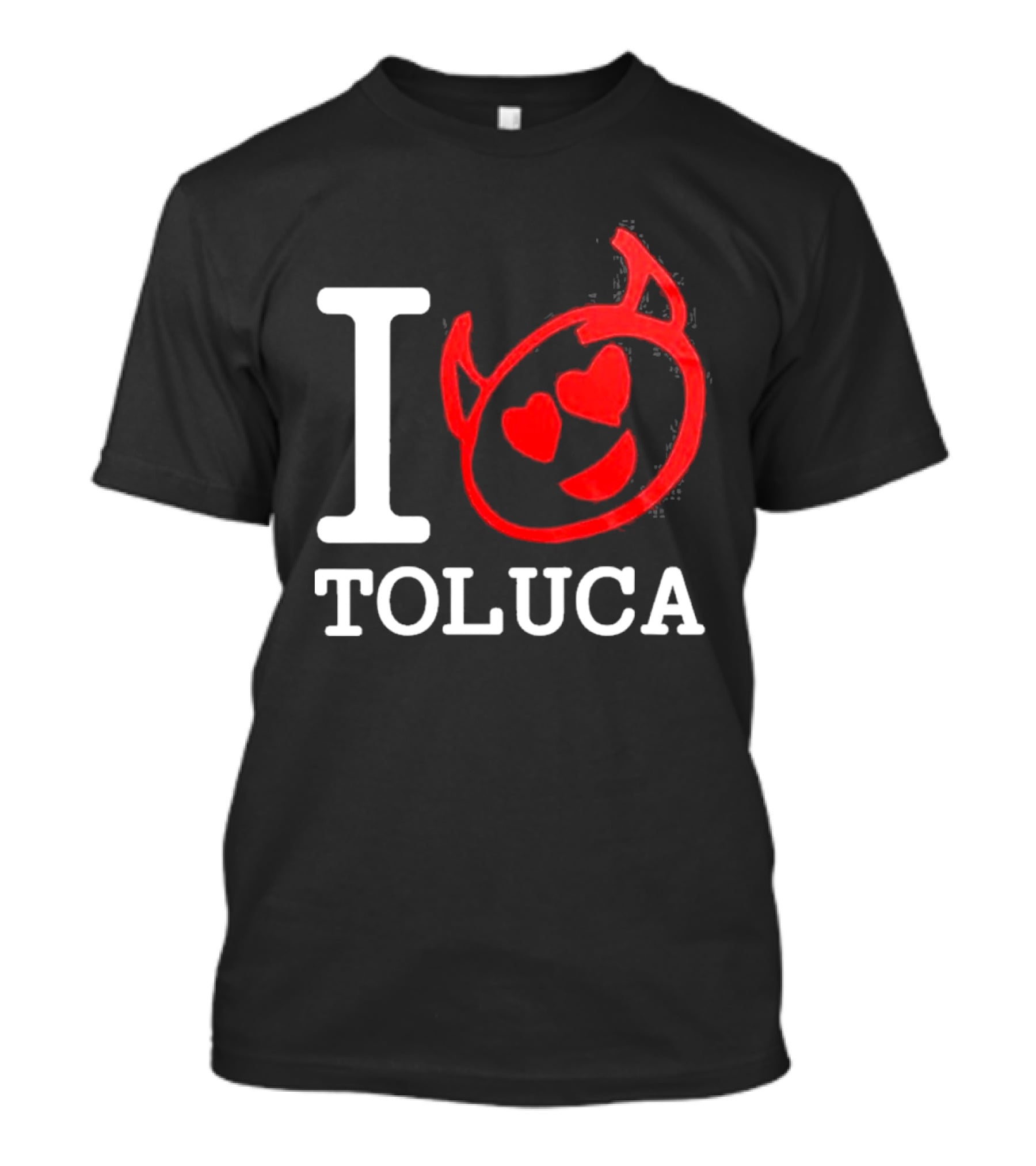 I Love Toluca FC Heart Eyes Devil Emoticon T-Shirt