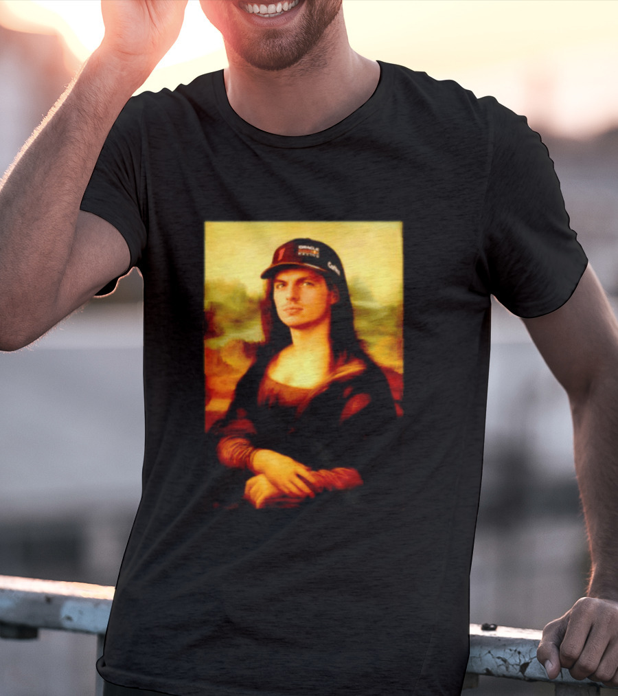 Max Verstappen Mona Lisa Meme Red Bull Racing Cap T-Shirt