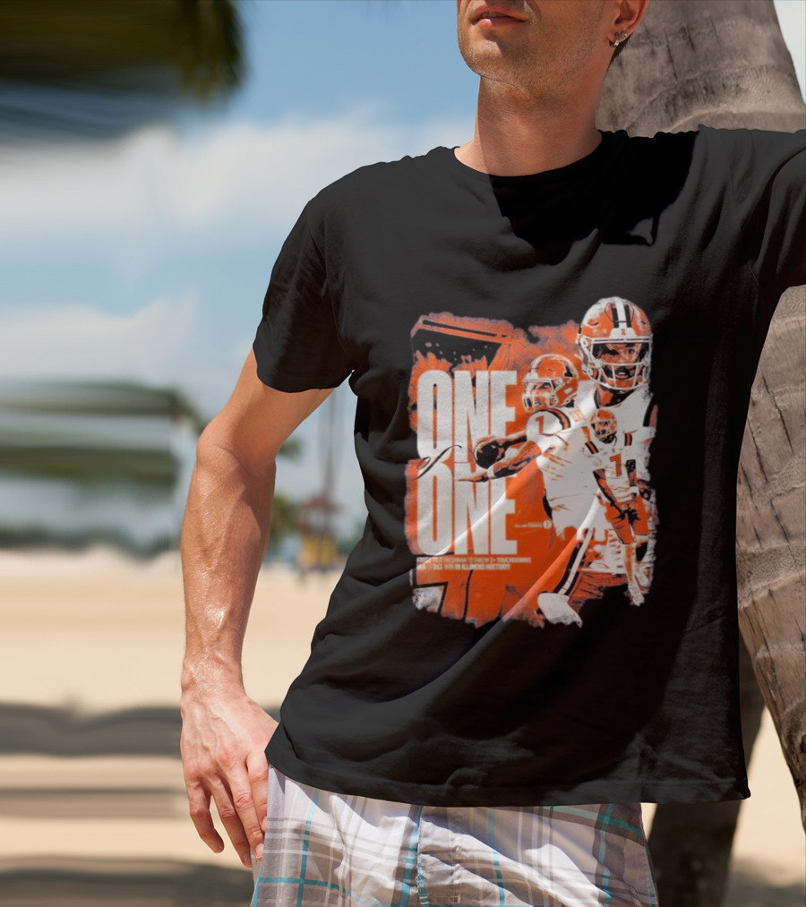 Michael Clayton II Illinois Historic Freshman Touchdown Win T-Shirt