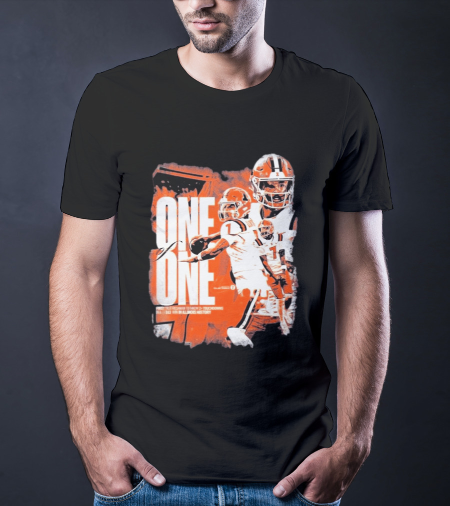 Michael Clayton II Illinois Historic Freshman Touchdown Win T-Shirt