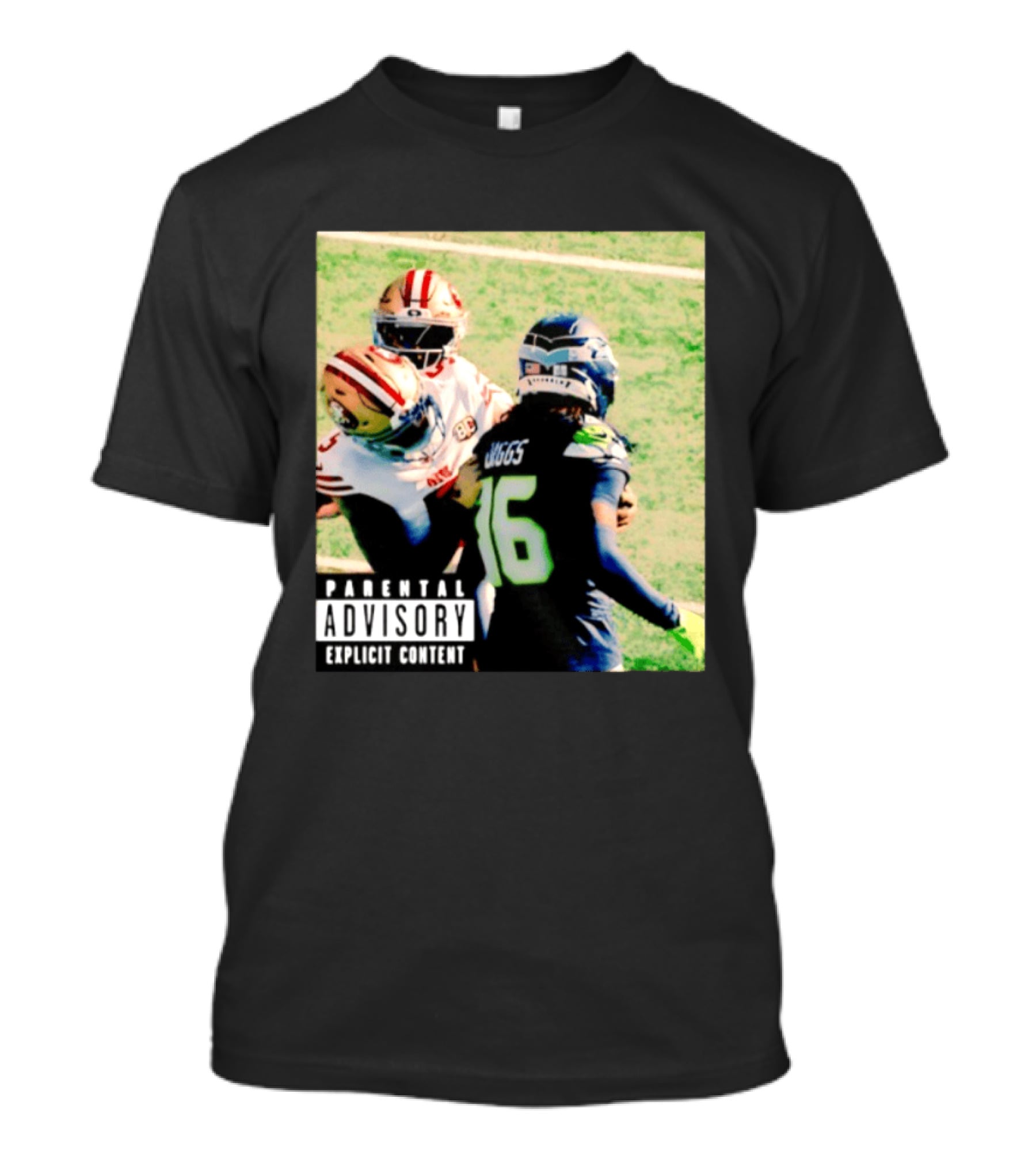 Parental Advisory Explicit Content Mike Evans Vs Trevon Diggs Football Meme T-Shirt