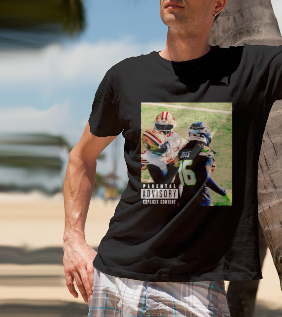 Parental Advisory Explicit Content Mike Evans Vs Trevon Diggs Football Meme T-Shirt