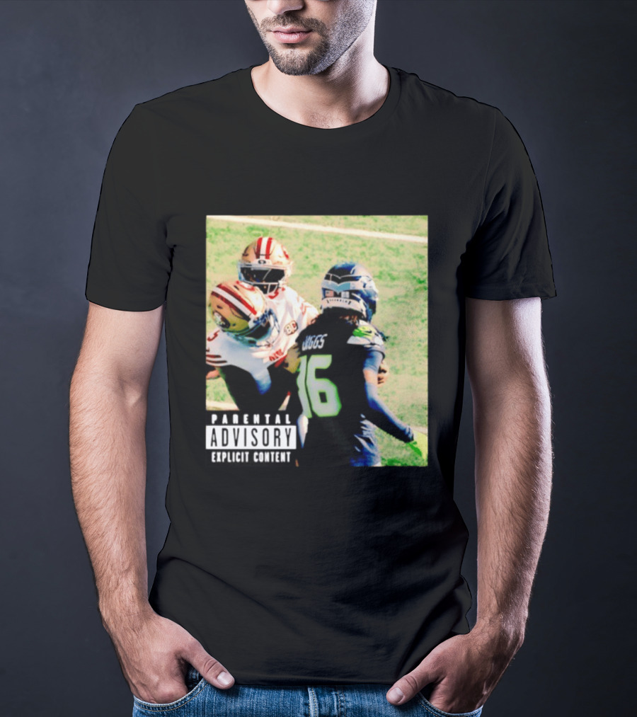 Parental Advisory Explicit Content Mike Evans Vs Trevon Diggs Football Meme T-Shirt