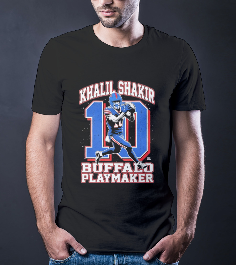 Khalil Shakir 10 Buffalo Playmaker Sports Action T-Shirt