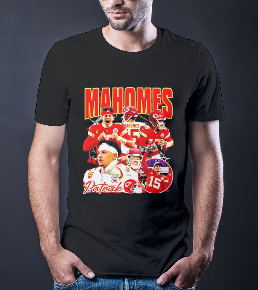 Patrick Mahomes Kansas City Chiefs 15 Red Gold Champion 2026 T-Shirt