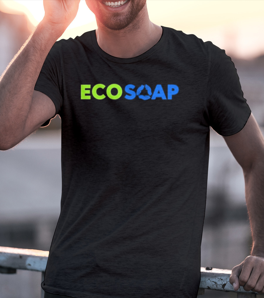 Purchased Equals 100 Bars Donated Ecosoap Green Blue Recycling T-Shirt