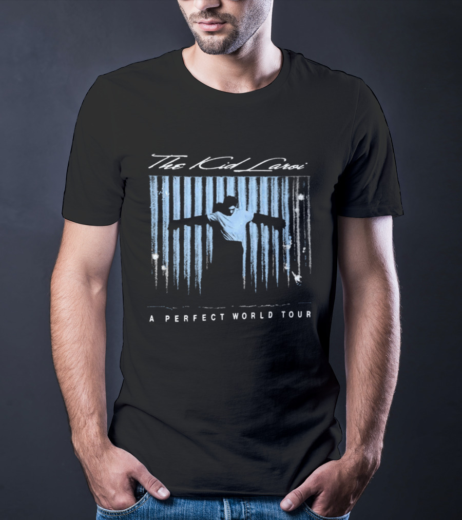 The Kid Laroi A Perfect World Tour 2026 Iconic Silhouette Stripes T-Shirt