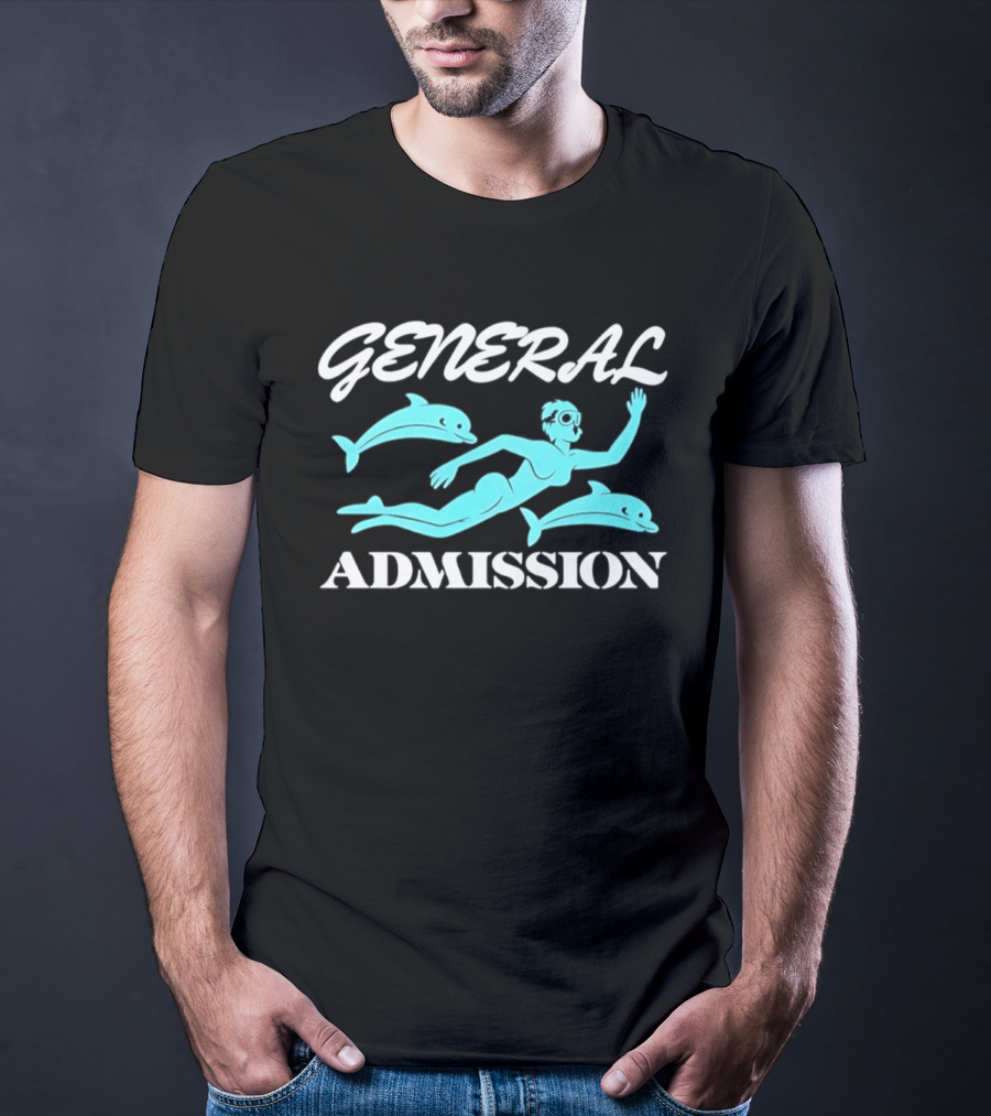 GENERAL ADMISSION Theo James Dolphin Swimming T-Shirt