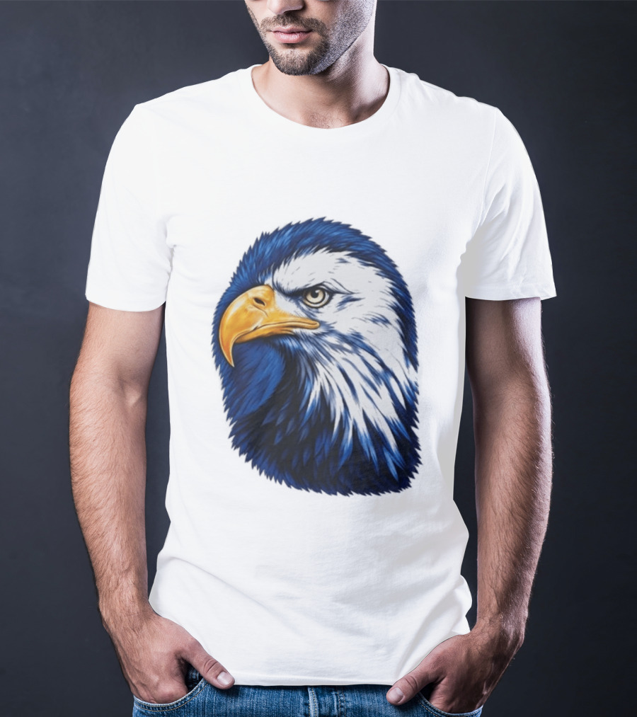 Daisy Edgar Jones Eagle Raglan Blue And White Bird T-Shirt