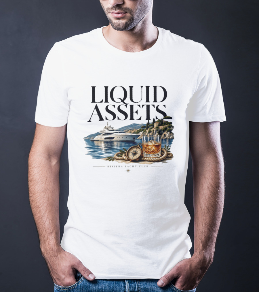Liquid Assets Yacht Club Ferretti Custom Line Riviera Sailing T-Shirt