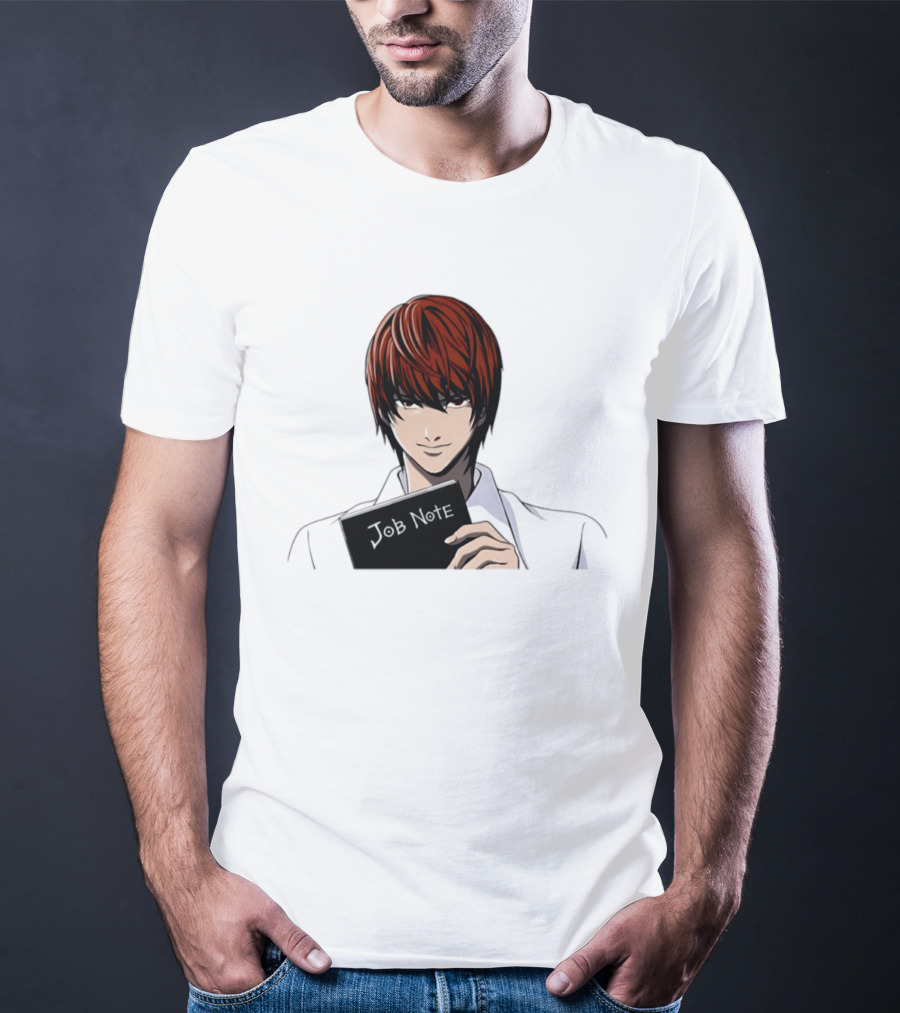 Job Note Parody Light Yagami Character Anime Manga T-Shirt