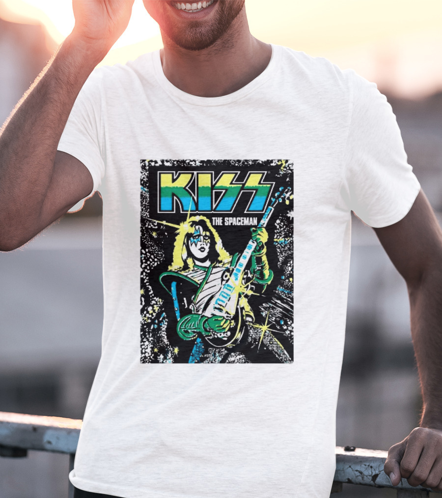 Kiss The Spaceman Ace Frehley Ben Cooper Action Figures Halloween 2026 70s T-Shirt