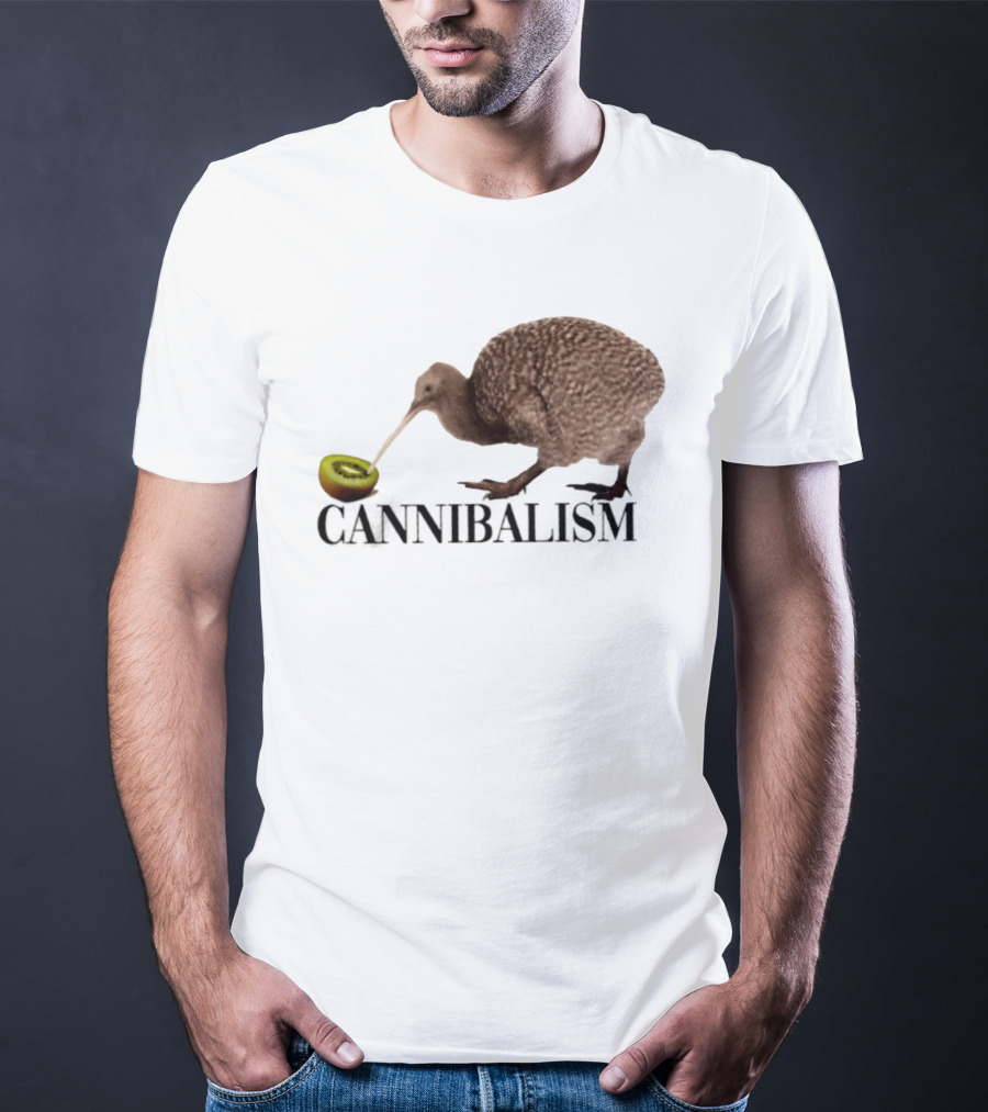 Kiwi Bird Cannibalism With Kiwi Fruit Pun Nature T-Shirt