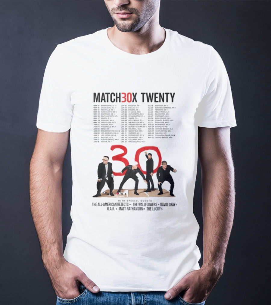 Matchbox 20th Anniversary Tour 2027 Featuring All American Rejects And The Wallflowers T-Shirt