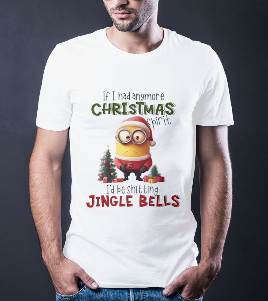 Minions Christmas Spirit Jingle Bells Funny Holiday T-Shirt
