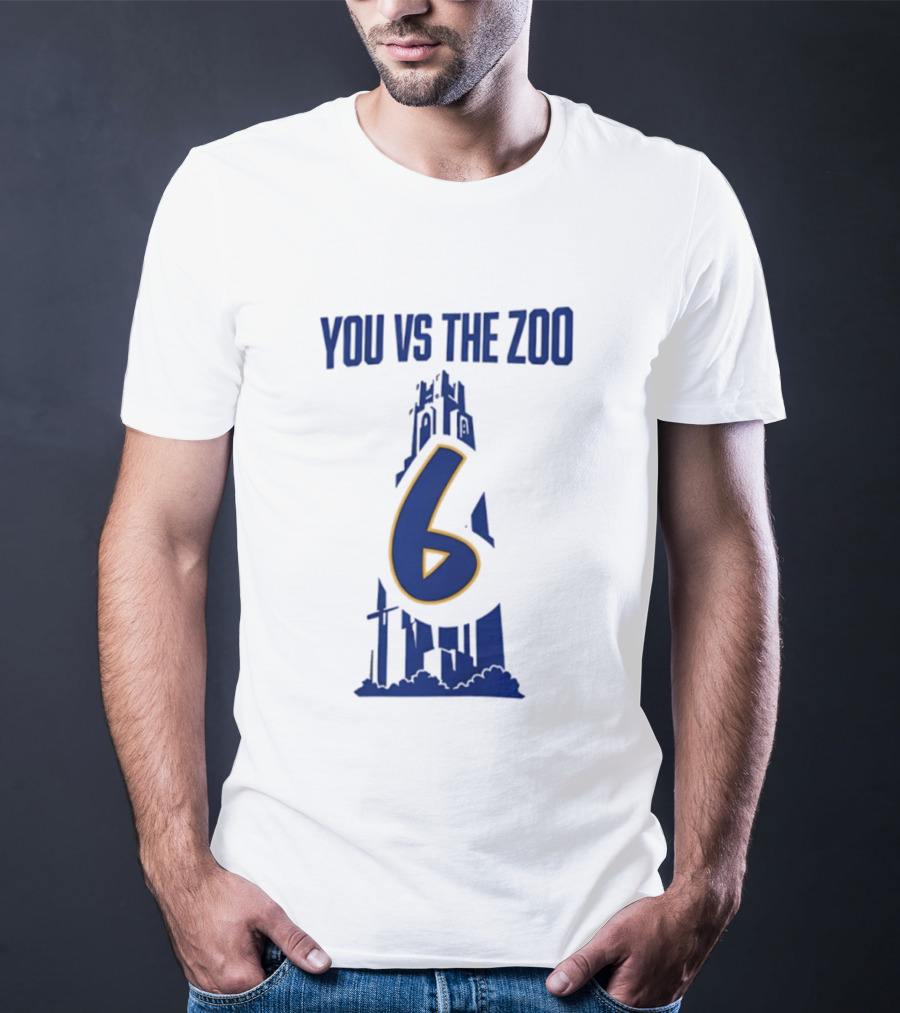 Pittsburgh Panthers You Vs The Zoo Number 6 Skyline T-Shirt