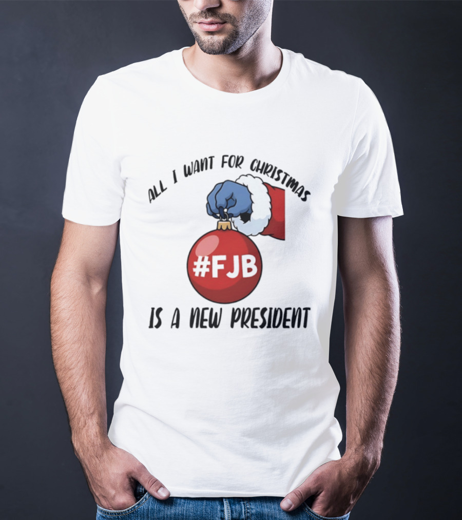 All I Want For Christmas Is A New President #FJB Stitch Santa T-Shirt