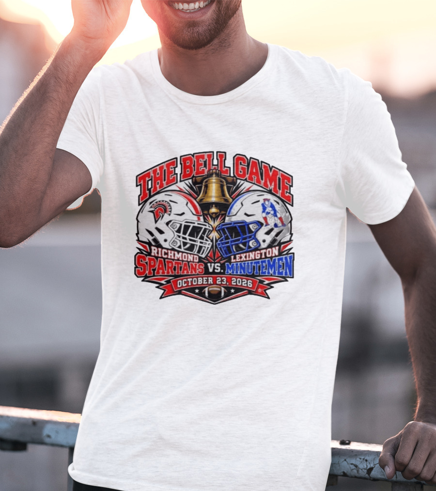 The Bell Game Richmond Spartans Vs Lexington Minutemen October 23 2026 Football Rivalry Matchup T-Shirt