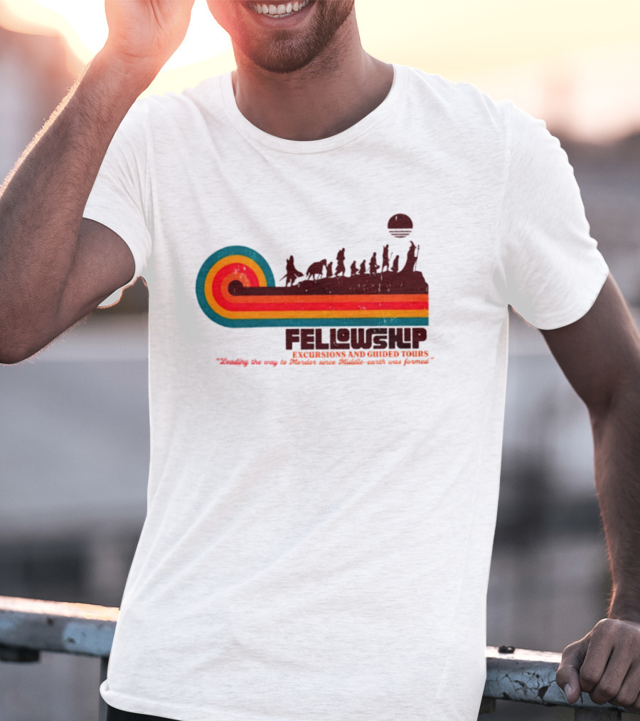 Fellowship Excursions And Guided Tours Leading The Way To Mordor T-Shirt