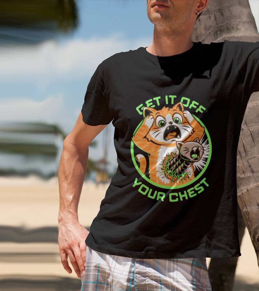 Get It Off Your Chest Alien Cat Mashup T-Shirt