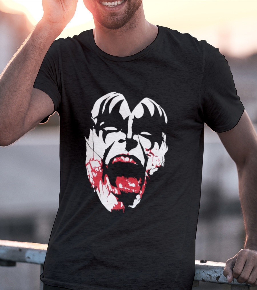 Kiss Halloween 2026 Bloody Demon Face T-Shirt