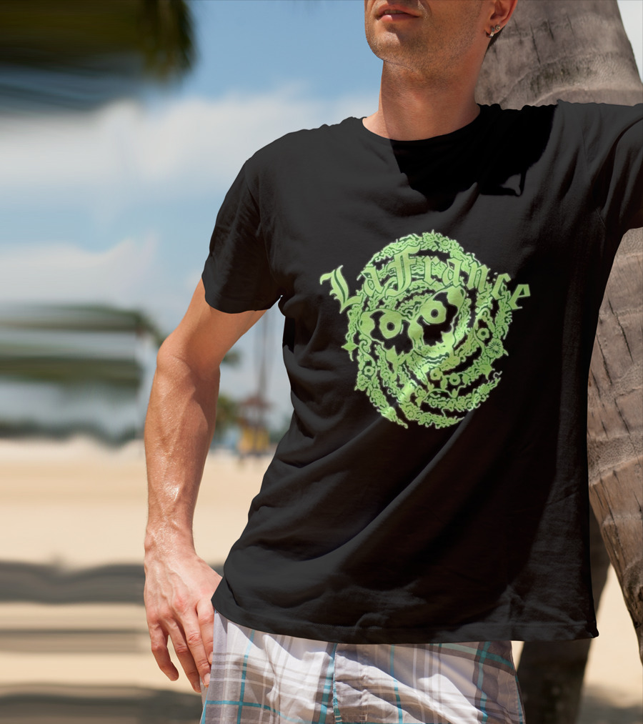 La France Green Skull Floral T-Shirt