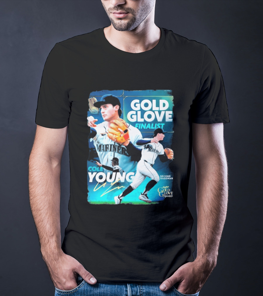 Cole Young Mariners Second Baseman Gold Glove Finalist T-Shirt