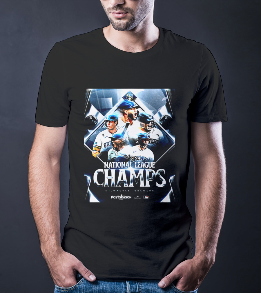 Milwaukee Brewers National League Champs Postseason MLB Victory T-Shirt