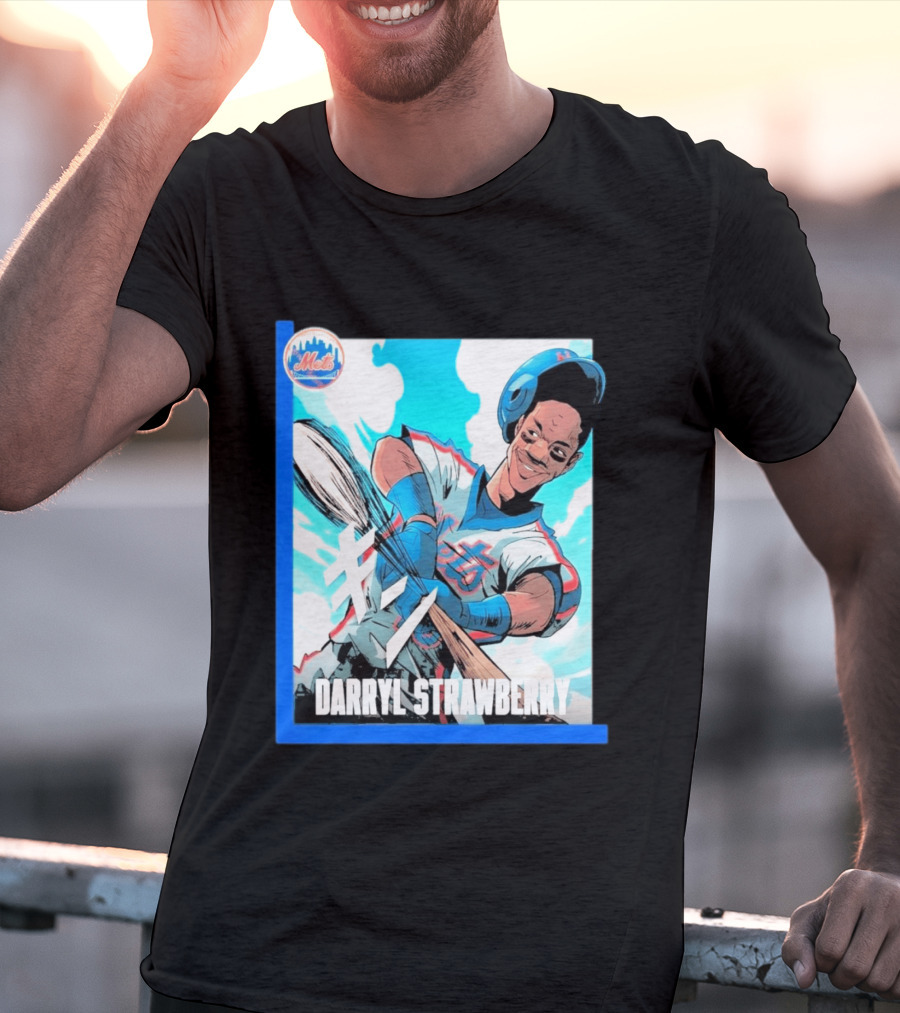 Darryl Strawberry NYC Mets Baseball Manga T-Shirt