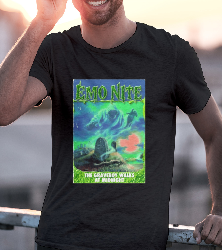Emo Nite The Graveboy Walks At Midnight Goosebumps T-Shirt