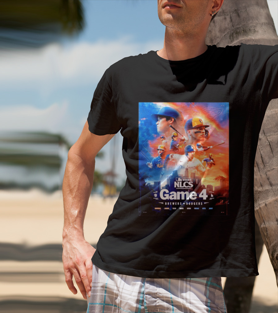 2026 NLCS Game 4 Milwaukee Brewers Vs Los Angeles Dodgers Baseball Matchup T-Shirt