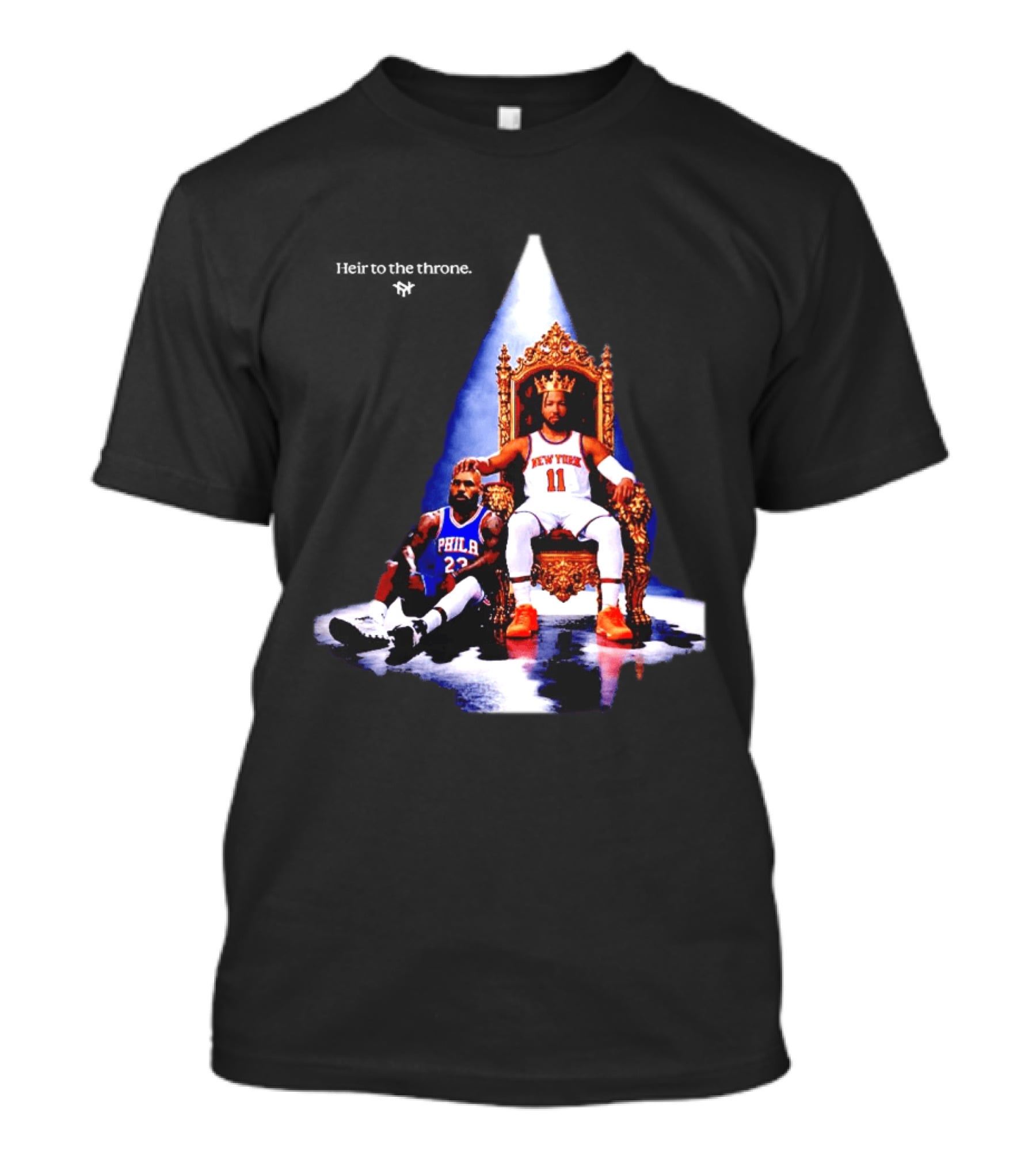 Heir To The Throne New York Knicks Jalen Brunson Basketball Crowned In Glory T-Shirt