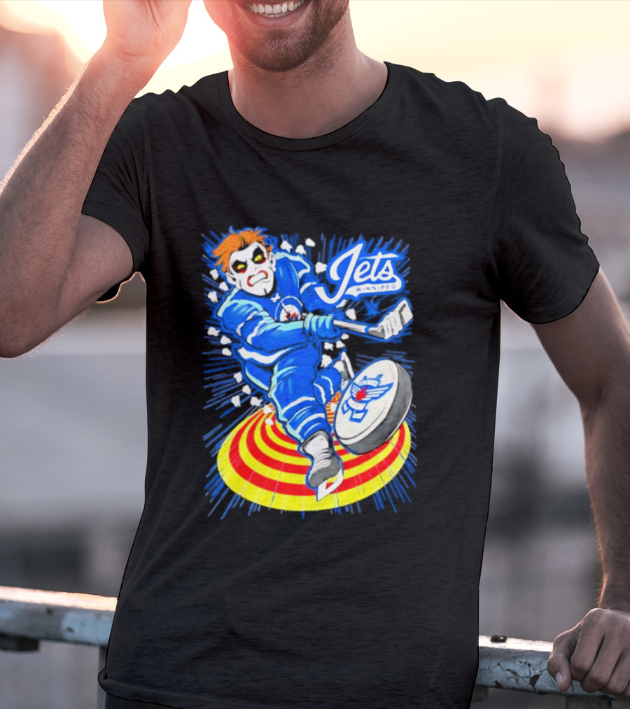 Winnipeg Jets Danhausen Winnipeghausen Hockey Collaboration T-Shirt