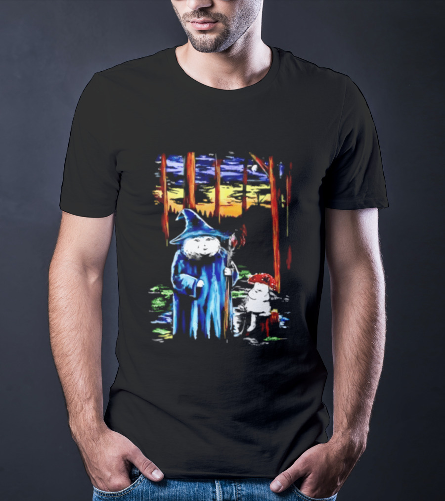 Witch Cat You Wanna Meet Up At The Bog Wizard And Mushroom T-Shirt