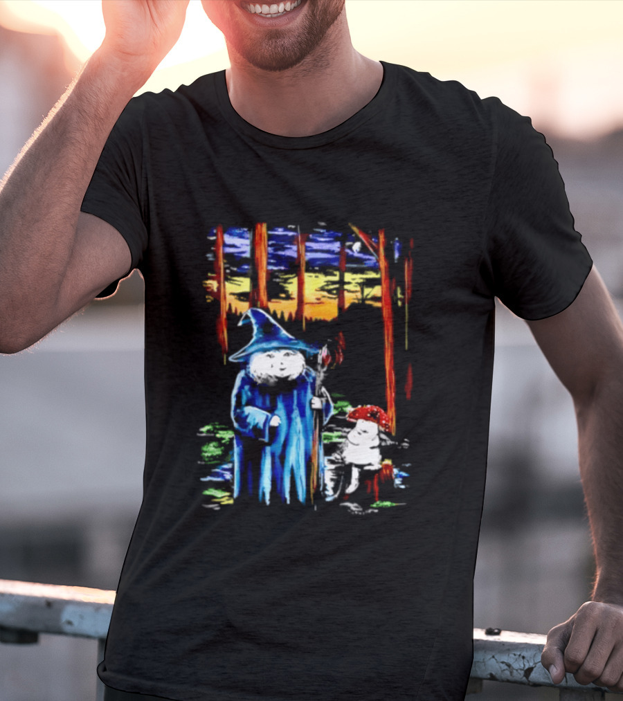Witch Cat You Wanna Meet Up At The Bog Wizard And Mushroom T-Shirt