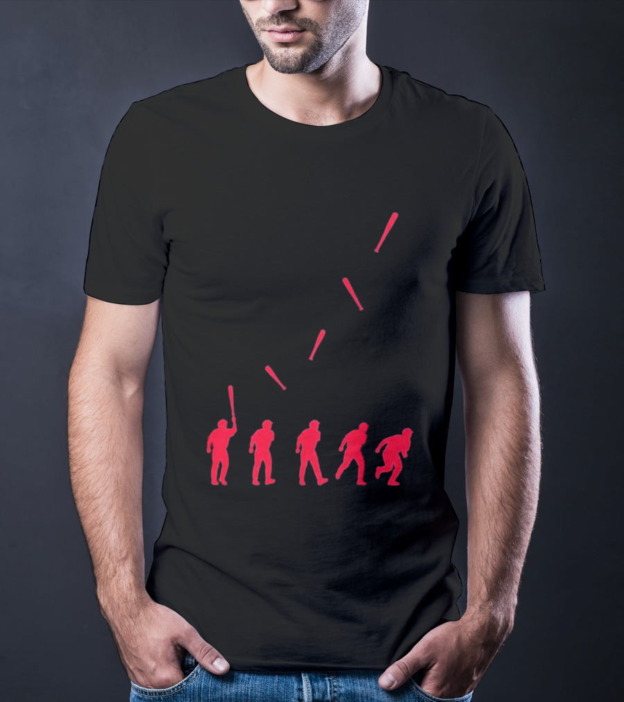 Petey Halpin Cleveland Guardians Evolution Bat Flip Rally Sequence T-Shirt