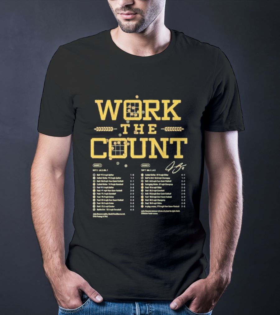 Jake Bauers Work The Count Baseball Stats Wheat T-Shirt